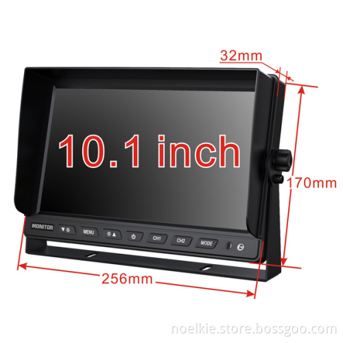 10.1 inch car TFT LCD monitor with U style bracket aviaion connector